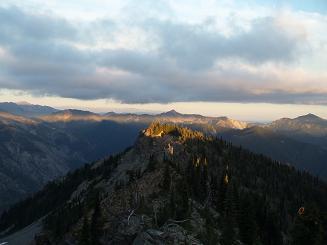 Evening light looking east from Davis Peak