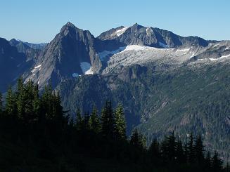 Sperry Peak and Vesper Peak from Mount Dickerman trail