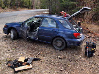 Image of Our trail head was a logging road off of Cabin Creek Road