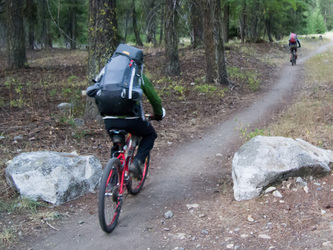 We started riding down the West Fork Methow Trail shortly after sunrise.