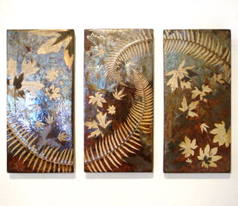 fern triptych w-swirl