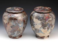 Leafprint Urn pair