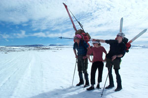 Dave, Gabriel, and Sarah on the west side of Steens Mountain