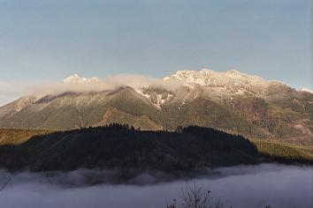 Mount Teneriffe and Green Mountain from Granite Creek Road-Trail