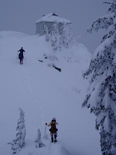 Lookout on summit of Evergreen Mountain