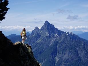 Mary with Whitechuck Mountain in the background