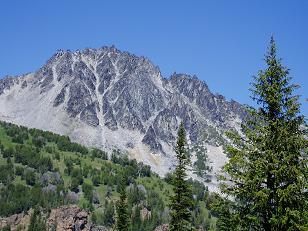 Looking back on Cashmere Mountain over Lake Caroline