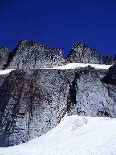 South side of Sharkfin Tower ridge