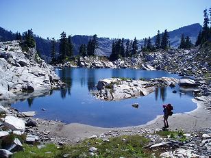 Lake on ridge north of Chetwoot Lake