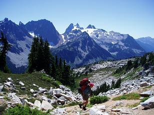 The ridge between Iron Cap Mountain and La Bohn Peak