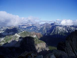 Upper middle fork valley from summit of Big Snow Mountain