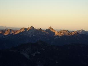 Chair Peak and Kaleetan Peak from summit of Big Snow Mountain