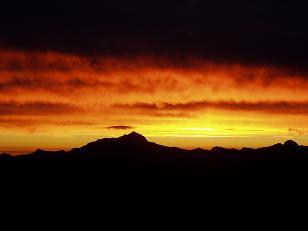 Sunrise on Cashmere Mountain (?) from above Robin Lake