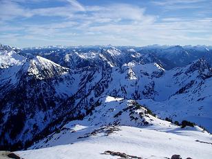 Looking SE from below Del Campo Peak