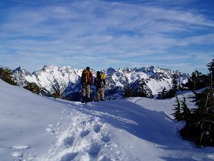 Looking east on the descent from Del Campo Peak