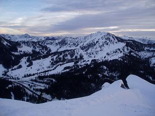 Cowboy Mountain from Skyline Ridge at sunset