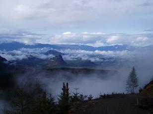 North Fork Snoqualmie Valley (looking down valley), Fuller Mountain and Pelletgun Hill visible on valley floor