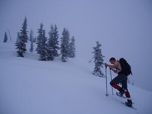 Ben staying cool as we near the summit of Tye Peak