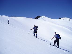 Approaching the summit of Lennox Mountain