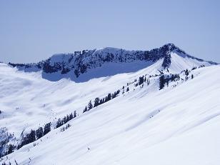 Canoe Peak from above and SW of Coney Lake