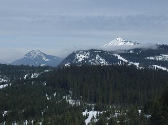Granite Mountain (Snoqualmie Pass quad) and Bandera Mountain from Hyak Mountain
