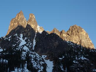 NE sides of South Early Winters Spire and Liberty Bell