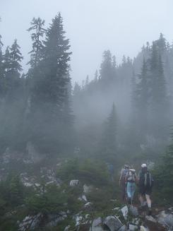 Ascending trail to Gem Lake