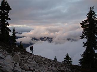 Descending Wright Mountain bootpath (looking north)