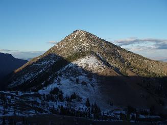 Three Brothers, SW peak from south ridge of Navaho Peak