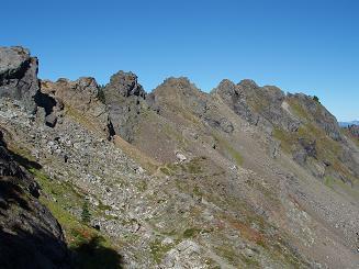 Summit crags of Sauk Mountain