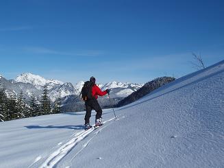 Mark looking at the Snoqualmie Pass peaks from Olallie Meadow