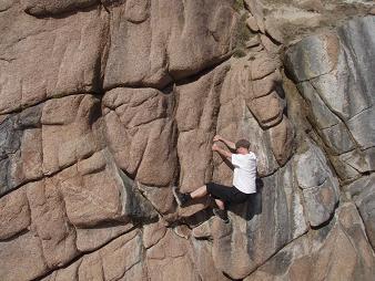 Bouldering at Carrickfin beach