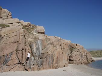 Bouldering at Carrickfin beach