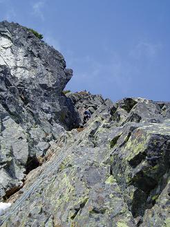 First pitch of the NE buttress of Chair Peak