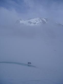 Pond on the Colonial Glacier (Colonial Peak emerging in background)