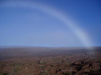 Rainbow over Mauna Loa trail