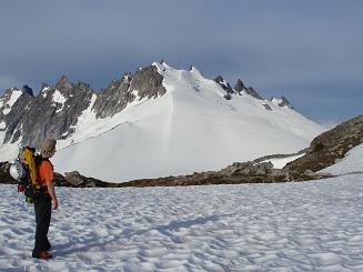 Mount Challenger from the shoulder of peak 7374