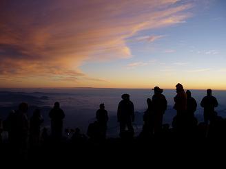 Sunrise from Mount Fuji