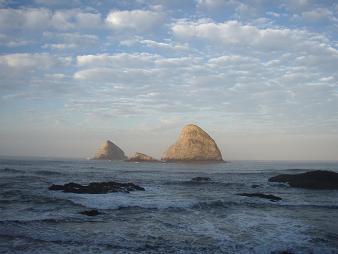 Three Arch Rocks at sunrise