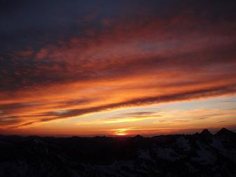 Sunset from Snoqualmie Mountain