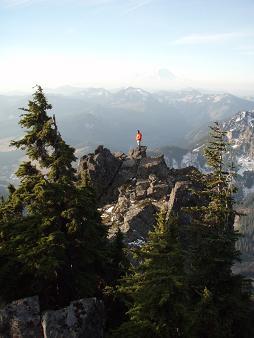 Yana on a crag