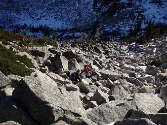 Boulder field below Dudley Spire