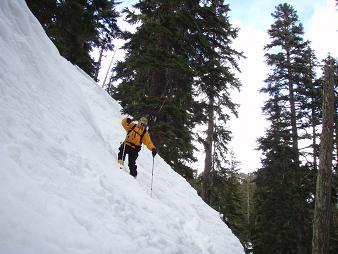 Note to self: stay to the left of the gully when descending!