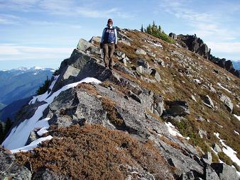 Lindsay on the west ridge of Townsend Mountain