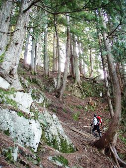 Ascending SW slope of Eagle Rock