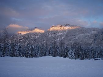 Dungeon Peak from Gold Creek Sno-Park