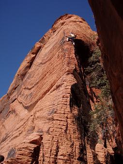 An embarrasingly named route at an embarrasingly named crag