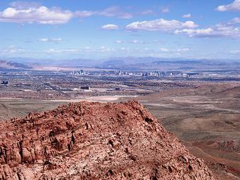 Kraft Mountain and Las Vegas from New Peak