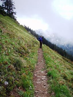 Clouds rolling in as we descend