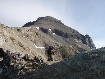 Mount Maude from the pass to Leroy Basin